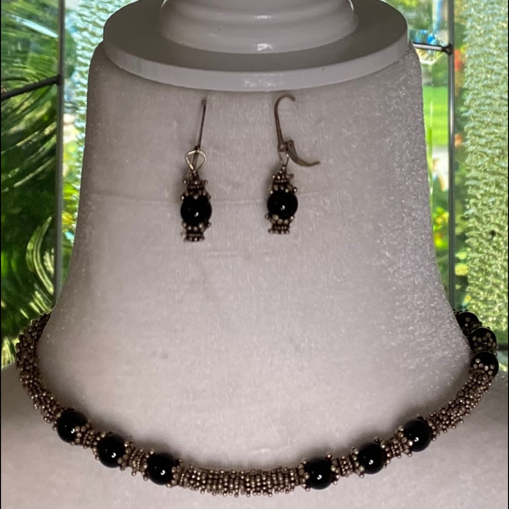 Necklace and earrings